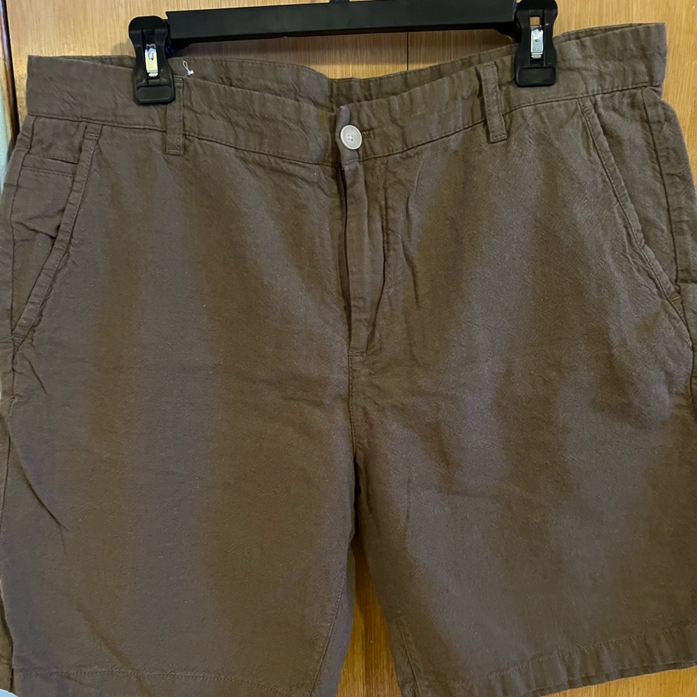 Zara Men's Brown Flat Front Shorts
